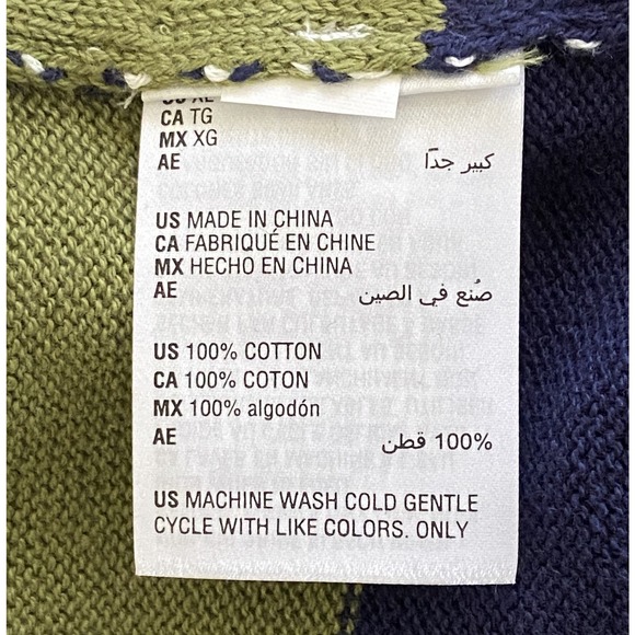 Club Room Men's Large Striped Long Sleeve V-Neck Sweater Pine Brook NEW - Picture 10 of 10